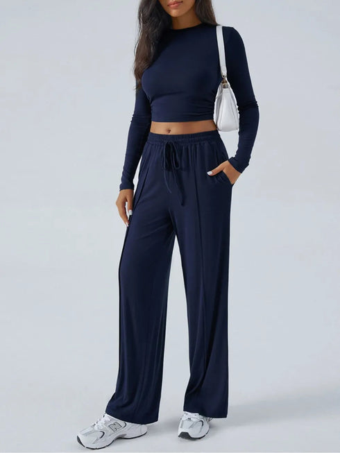 'Riftwear' Long Sleeve Top and Pants Set - Celes Fashion